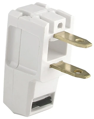 Eaton BP2600-6W-L Electrical Plug, 2-Pole, 15A 125V, White