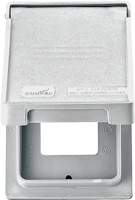 Cooper Wiring S2966W-SP Vertical Weatherproof GFCI Cover, White