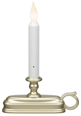 Deluxe 6 In. W. X 9 In. H. Pewter Led Battery Operated Candle Fpc1325p