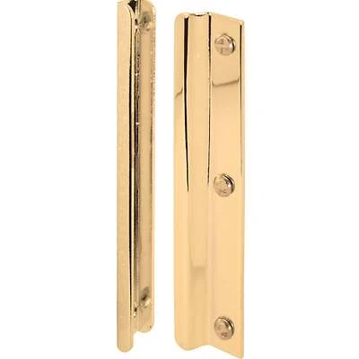 Defender Security U 9512 Entry Door Latch Shield, 6 In., Steel/Brass