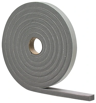 M-D 02295 Closed-Cell PVC Foam Weatherstrip Tape, Gray, 1/2 x 3/8 in. x 10 ft.