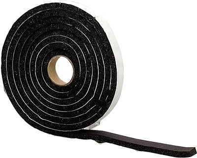 M-D 06619 Weatherstrip Tape, Self-Adhesive Rubber, 1/2 x 3/8 In. x 10 Ft.