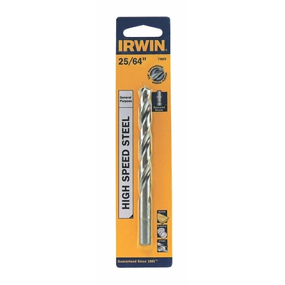 25/64 In. X 5-1/8 In. L High Speed Steel Drill Bit Straight Shank