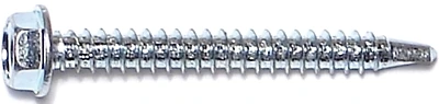 Midwest Fastener Self-Drilling Hex Washer Head Screw, #8 x 1-1/2 In, Zinc