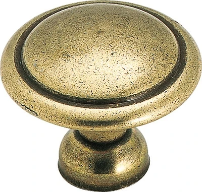 Amerock 848LB Allison Round Cabinet Knob, 1-3/8 In., Light Antique Brass