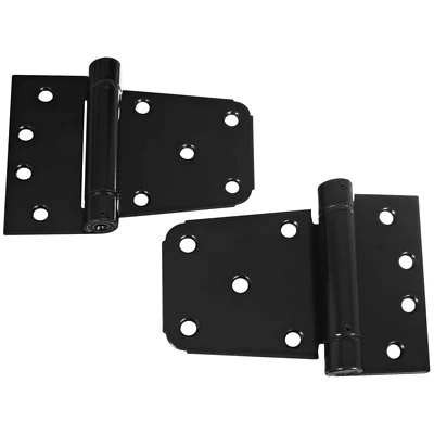 National Hardware N342-592 Auto-Close Gate Hinge Set, Steel, Black, 3-1/2 In, 2-Pk