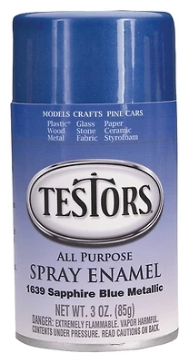Testors 1639T Enamel Spray Paint, Metallic Blue Flake, 3 oz