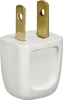 Eaton BP2601-6W-SP NEMA 1-15 Plug, 2-Pole, 10A, 125V, White