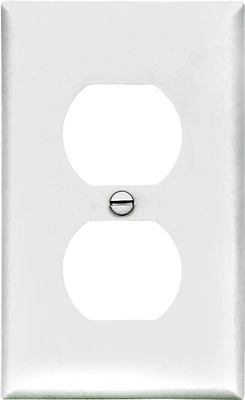 Bp5132w 1-gang Standard Duplex Receptacle Wall Plate, White, Pack Of 5