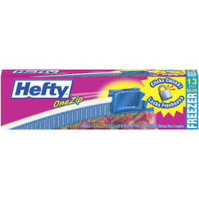 Hefty 13 Count Gallon Freezer Slider Bags