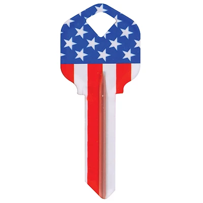 Hillman Wackey Stars & Stripes House/Office Universal Key Blank Single sided
