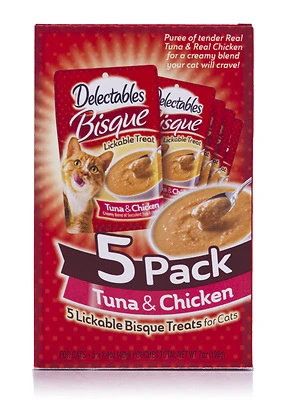 Delectables™ Lickable Treat Bisque Tuna & Chicken 5 pk