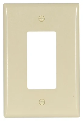 Eaton 2751V-BOX 1-Gang Decorator Wall Plate, Ivory