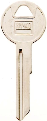 Hy-Ko 11010Y149 Key Blank, Brass Nickel, Chrysler Dodge Jeep Plymouth