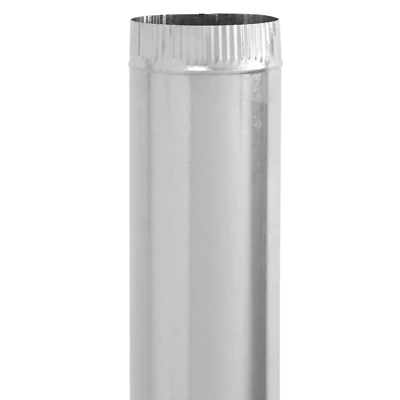 Imperial GV0367 Galvanized Furnace Pipe, 26 Gauge, 5 x 24 In.