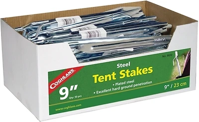 Coghlan's 9810 Steel Tent Stake, 9 In., Plated Steel, 1 Pack