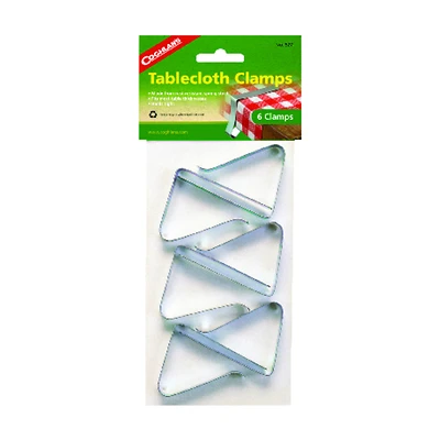 Coghlan's 527 Steel Tablecloth Clamps, 6 Pack, Rust Resistant