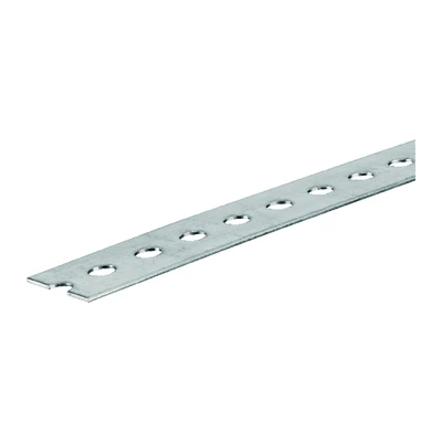 Steel Bar, Flat, Slotted, 14-Ga., 1-3/8 x 48 In.
