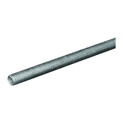 Hillman Threaded Rod, Zinc Plated Steel, 20 TPI, 1/4 x 36 In.