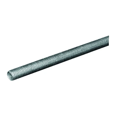 Steelworks Threaded Steel Rod, Zinc Plated, 7/16-14 x 24 In.