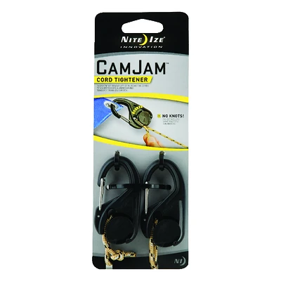Nite Ize NCJ-25-2R3 CamJam Rope Tightener with 8-Ft. Rope, 2-Pk.