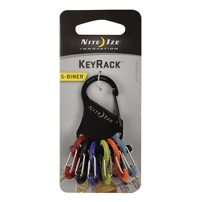 Nite Ize KRK2-01-R6 KeyRack S-Biner Key Clip, Stainless Steel