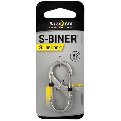 Nite Ize LSB2-11-R3 S-Biner SlideLock #2 Key Carabiner, Stainless Steel