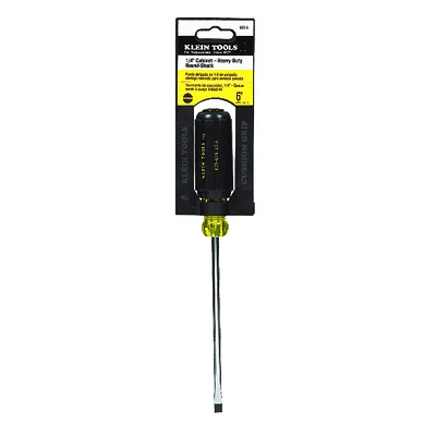 Klein Tools 605-6 Screwdriver, 1/4 in Cabinet Tip, 6 in Shank
