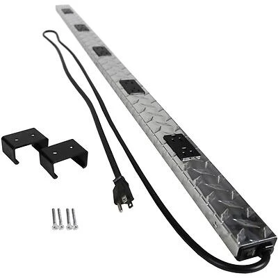 10-outlet Heavy-duty Aluminum Power Strip With 6 Ft. Cord And Circuit Breaker