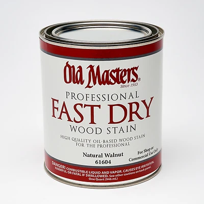 Old Masters 61604 Fast Dry Wood Stain, Oil-Based, Natural Walnut, 1-Qt.
