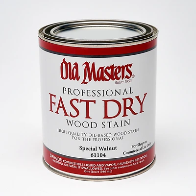 Old Masters 61104 Fast Dry Stain, Oil-Based, Special Walnut, 1-Qt.