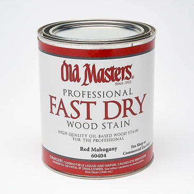 Old Masters 60404 Fast Dry Stain, Oil-Based, Red Mahogany, 1-Qt.