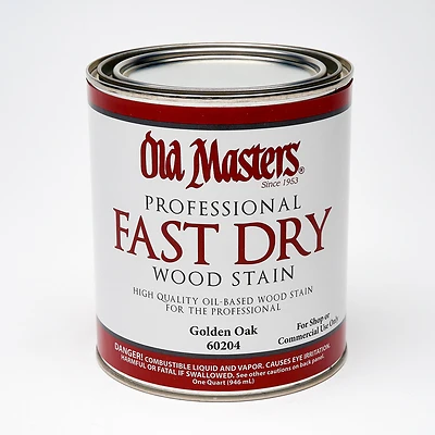 Old Masters 60204 Fast Dry Stain, Oil-Based, Golden Oak, 1-Qt.
