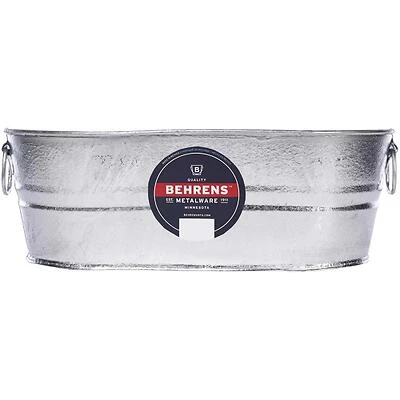 Oval Tub, Weather & Rust Resistant Steel, 4-Gals.