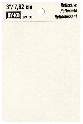 Hy-Ko RV-50/BLNK Reflective Address Letter Blank, Black/Silver, 3-In.