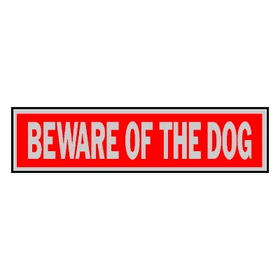 Hy-Ko 441 Beware Of Dog Sign, Red Aluminum, 2 x 8-In.