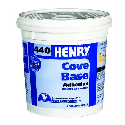 Henry 440 Cove Base Adhesive, Beige, 1-Gal.