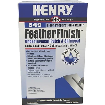 Henry 12163 549 FeatherFinish Underlayment Patch and Skimcoat, Gray, 7 lb