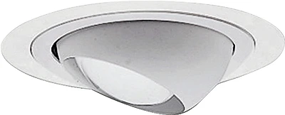 Light Fixture, Adjustable Eyeball, White, 4-In.