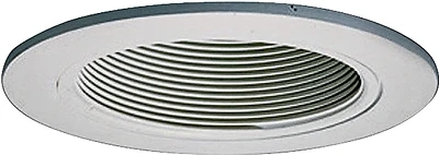 Coilex Baffle, White With White Trim Ring, 4-In.