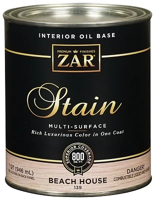 ZAR 13912 Interior Wood Stain, Beach House, 1 Qt.