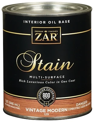 ZAR 12912 Interior Wood Stain, Vintage Modern, 1 Qt.