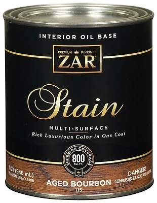 ZAR 831094 Interior Wood Stain, Aged Bourbon, 1 Qt