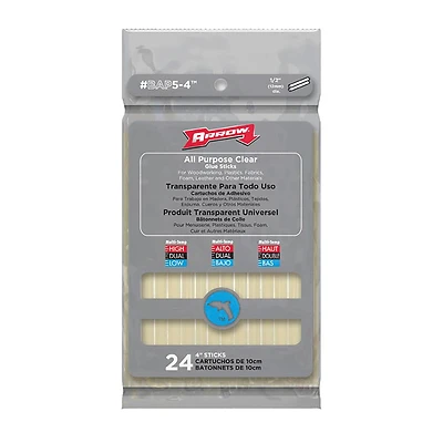 Arrow BAP5-4 Glue Stick, Ester, Clear, 0.5 oz