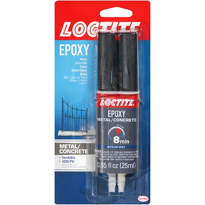 Loctite 1919325 Metal & Concrete Epoxy, 0.85 oz. Syringe