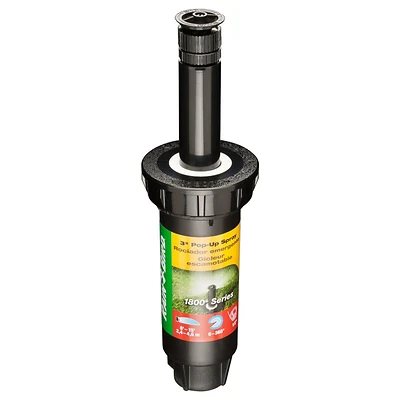 Underground Sprinkler Head, Adjustable Pattern, 3-In. Pop Up, 8-Ft. Spray