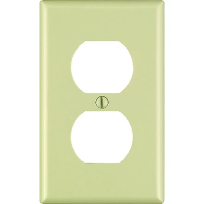 Leviton M25-86003-IMP Wallplate, 4-1/2 in L, 2-3/4 in W, Standard, 1-Gang, Plastic, Ivory, Smooth, Flush Mounting