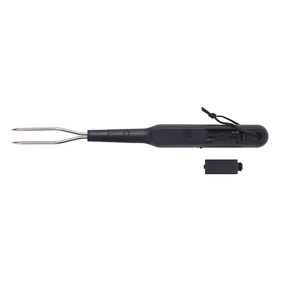 5262231 Digital Fork Thermometer, Black/silver, 15 In., 1 Pk, Stainless Steel
