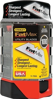 STANLEY 11-700A Blade, 2-7/16 in L, Carbon Steel, 2-Point, 100/PK