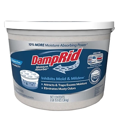 DampRid FG50FFESB Moisture Absorber, 2 lb Bucket, Pellet